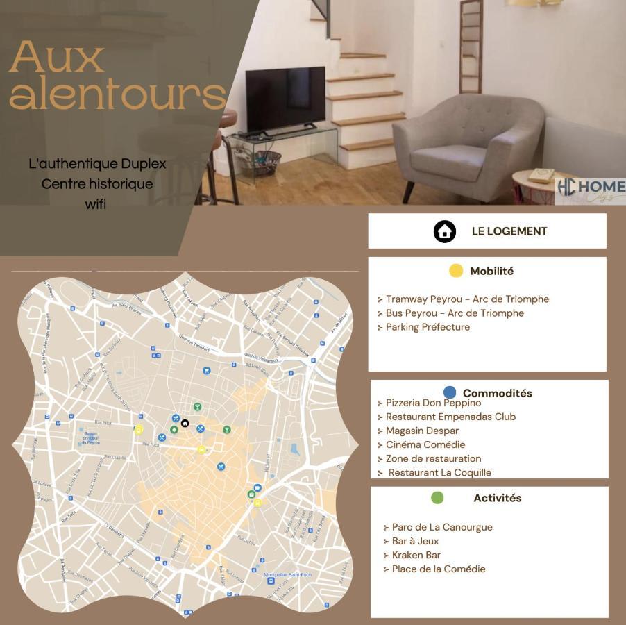 L'Authentique, Duplex, Centre Historique, Wifi Appartamento Montpellier Esterno foto